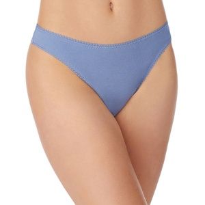NWT New On Gossamer Cotton Hipster Thong in Blue Mist